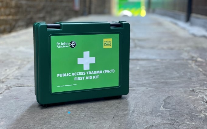 Public access trauma first aid kit.