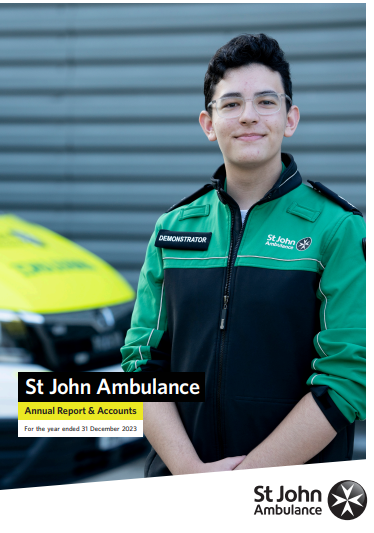 St John Ambulance Annual Report 2023 cover.png