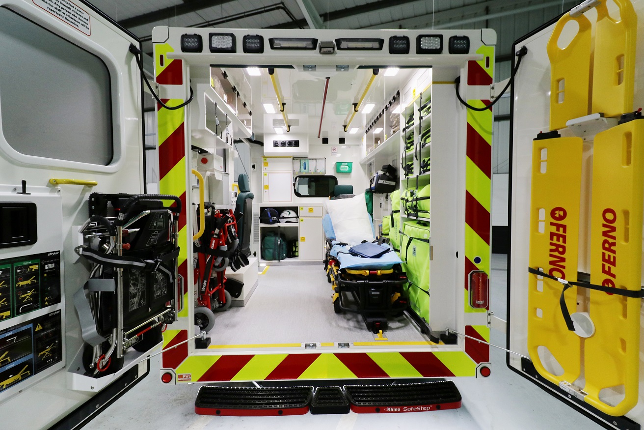 St John Ambulance new ‘box-body’ ambulance interior