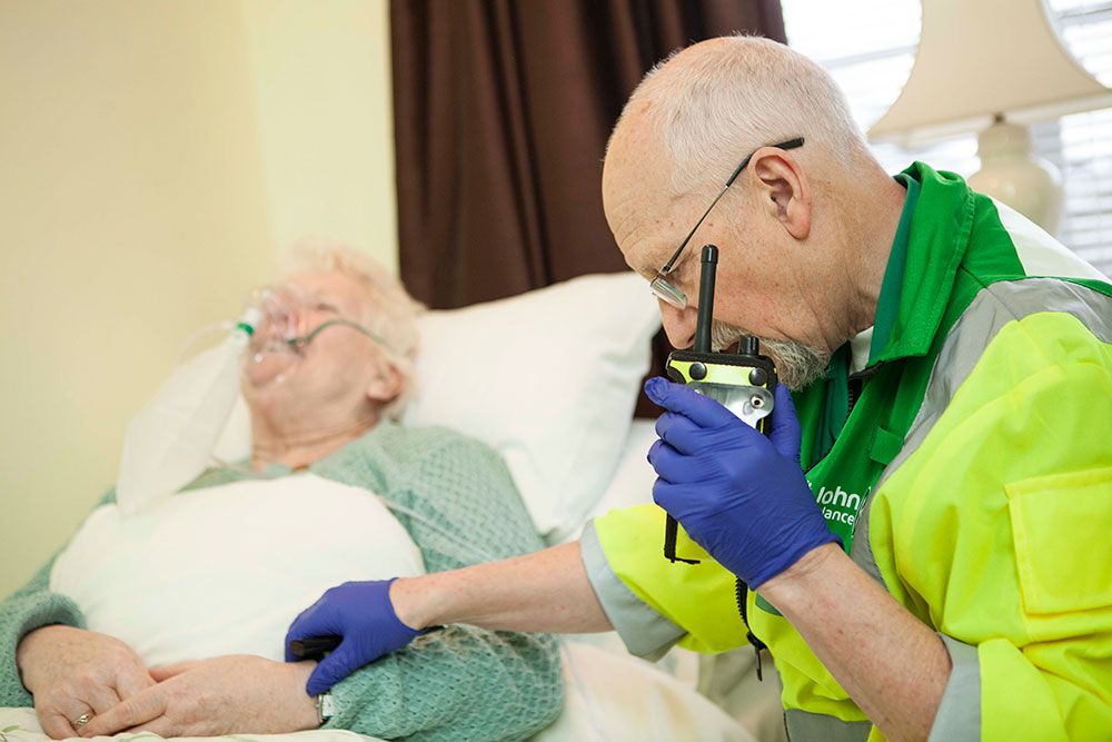 Community first responder with patient