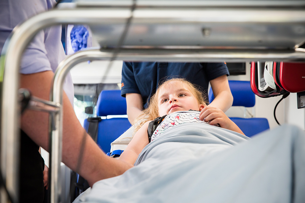 Young child in ambulance