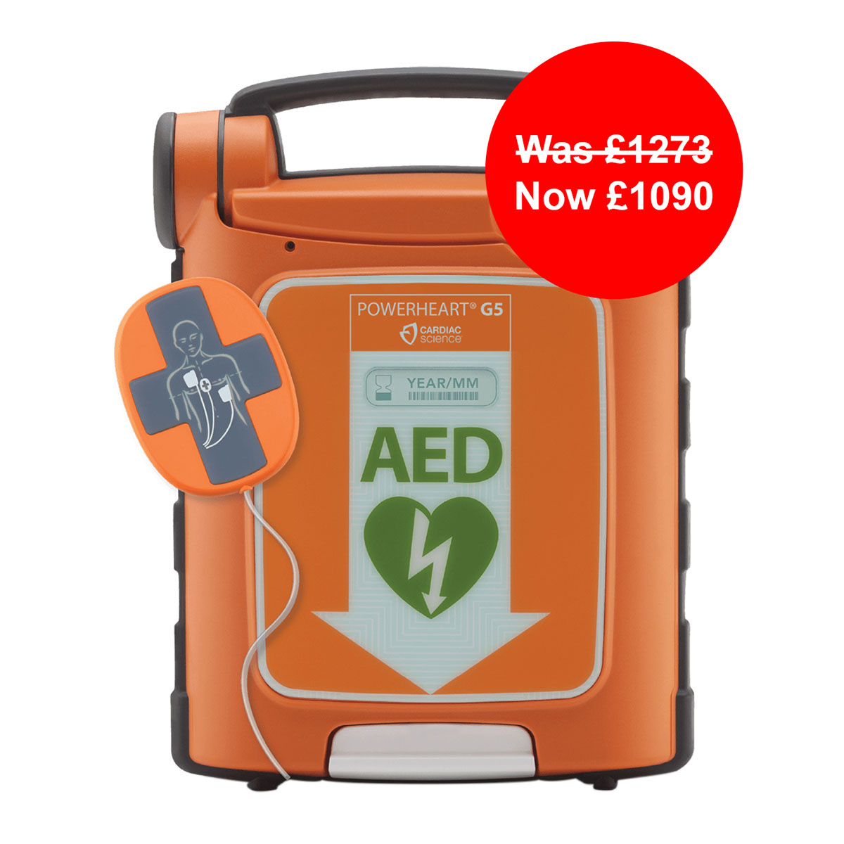 Powerheart G5 AED with Intellisense CPR Device Semi-Automatic Defibrillator