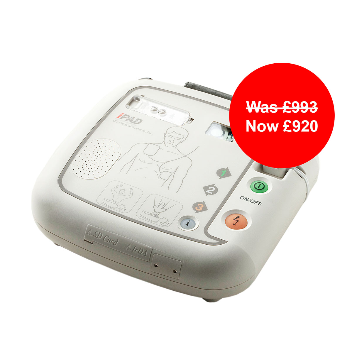 iPAD SP1 (AED) Semi-Automatic Defibrillator with one set of pads