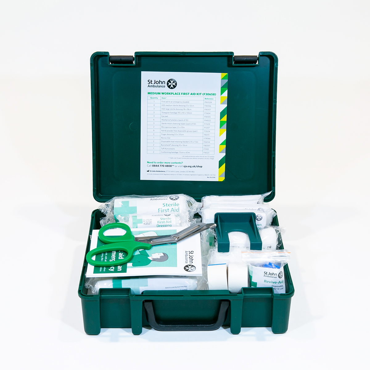 St John Ambulance Medium Standard Workplace First Aid Kit BS 8599-1:2019