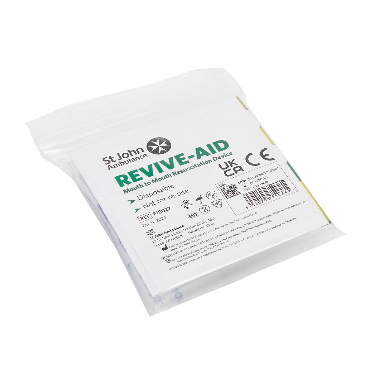 St John Ambulance Revive-Aid Resuscitation Device