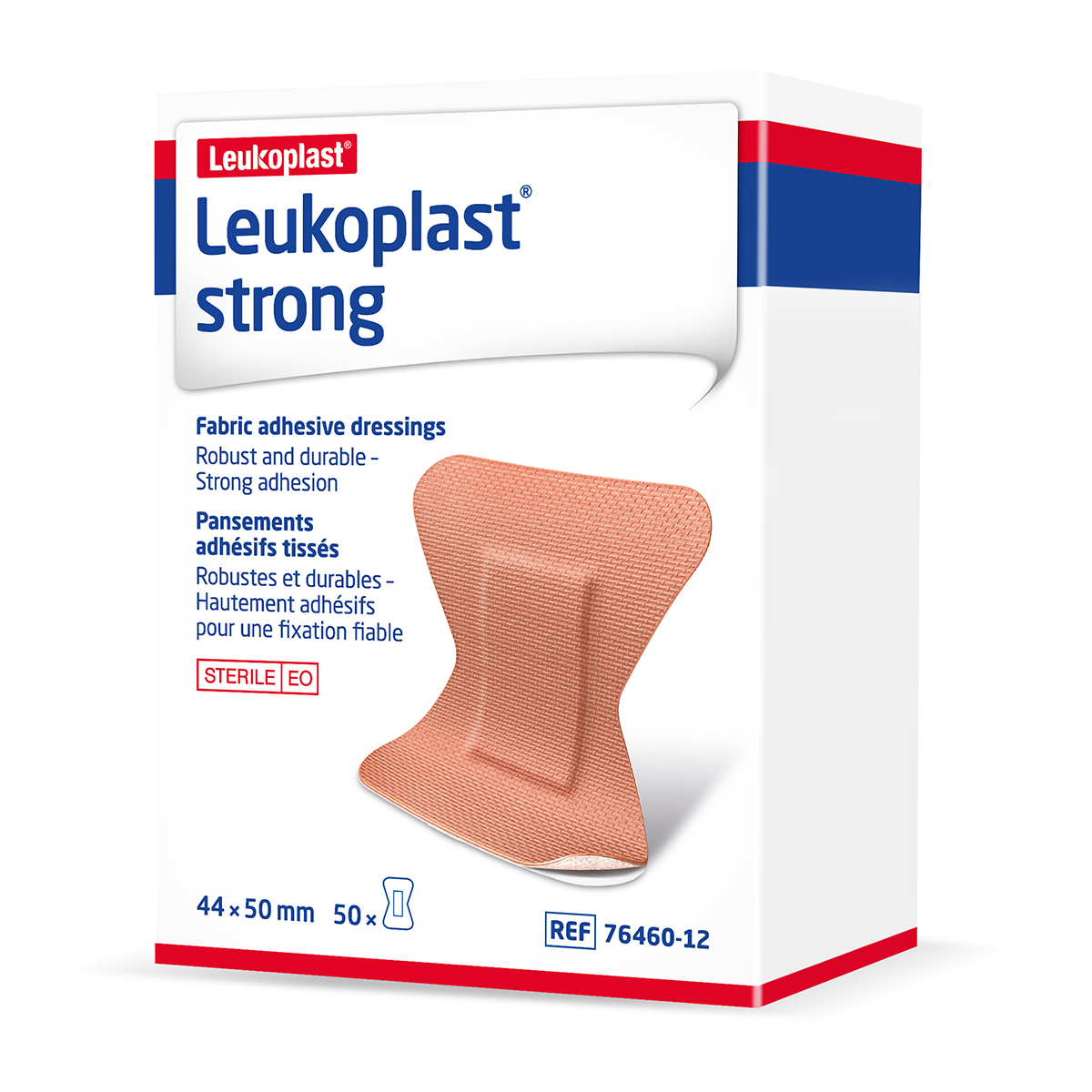 Pack of 50 4.4 x 5cm Leukoplast Strong Fabric Plasters