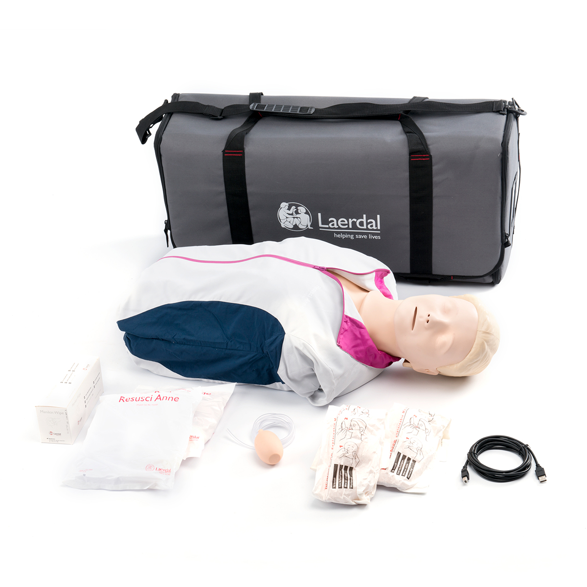Laerdal Resusci® Anne QCPR First Aid Torso with Carry Bag and Mat